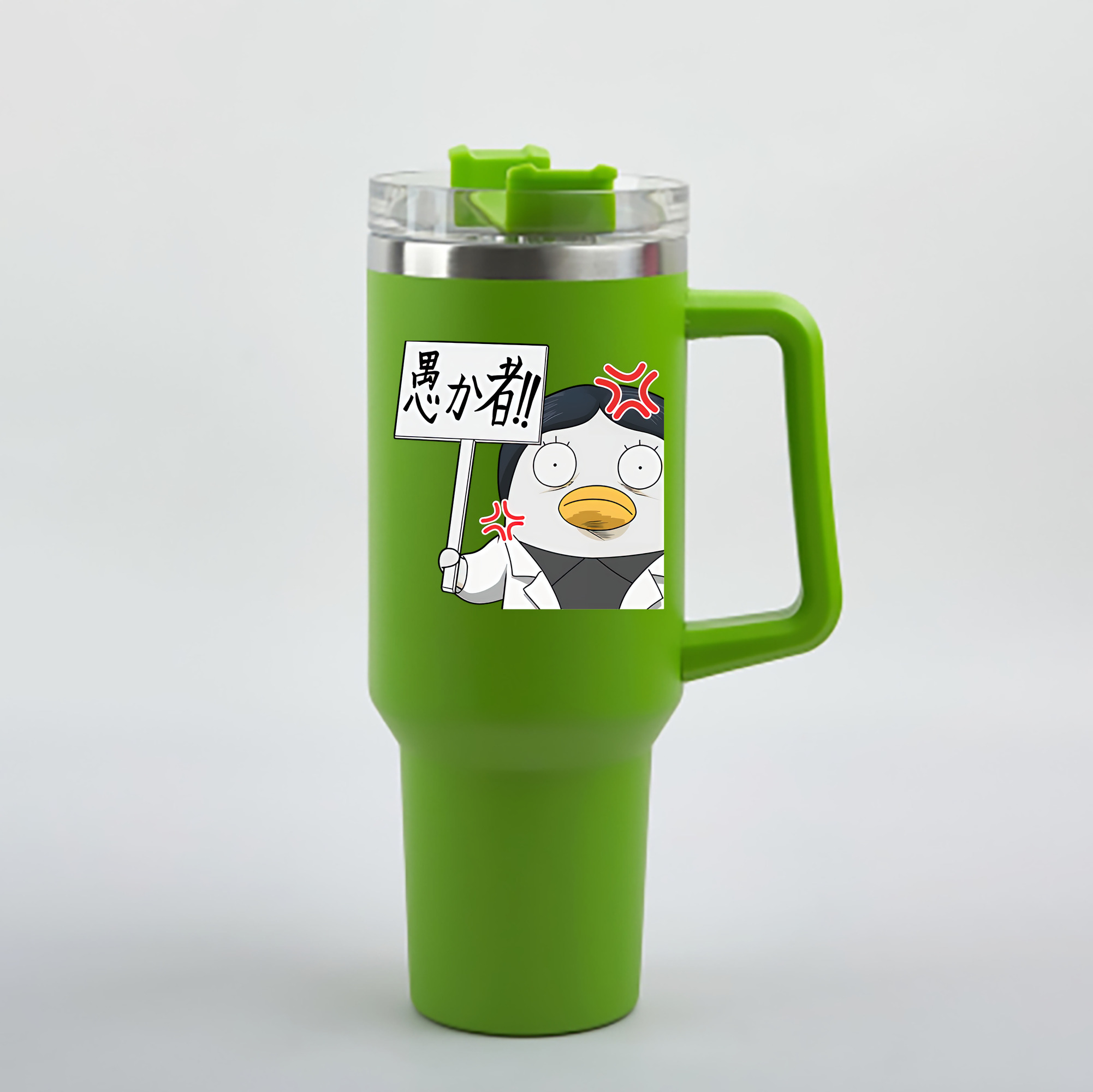 （画像用） ぎんたま 坂田銀時（さかたぎんとき） 神楽 志村新八（しむら しんぱち） GINTAMA Sakata Gintoki Kagura Shimura Shinpachi 1200mL車用タンブラー - クリスタルステッカー（プラスチックストロー付き）